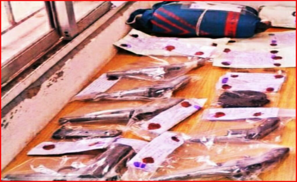 7 firearms, 29 rounds of fresh cartridges Recover